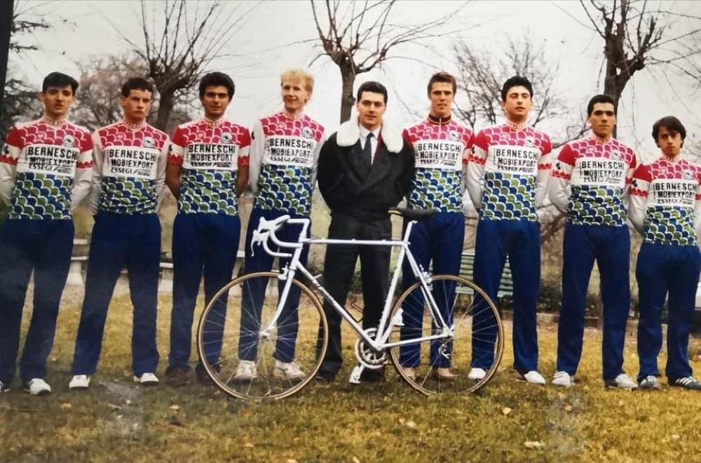 Drew Wilson lined up with an Italian cycling team